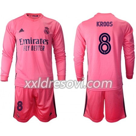 Real Madrid Toni Kroos 8 Drugi Dječji Komplet Dresovi za Nogomet 2020-2021 Dugim Rukavima (+ kratke hlače)